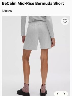Lululemon BeCalm Midrise Bermuda’s shorts